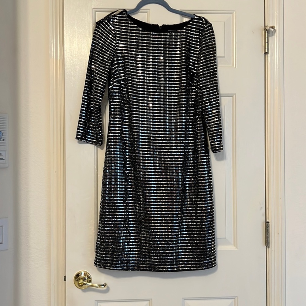 Black/silver blitz dress